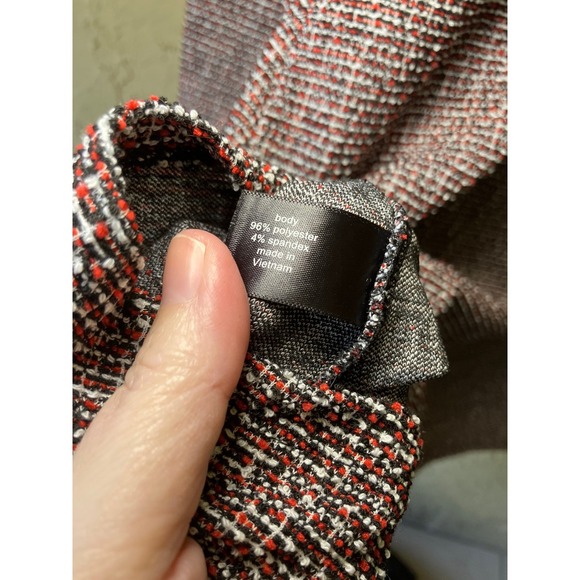 NWT Lane Bryant 22/24 Black White Red Tweed Knit Shift Dress Plus Size - Picture 6 of 7